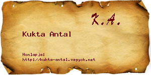 Kukta Antal névjegykártya